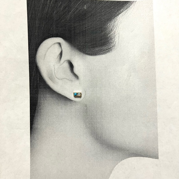 NEW Lulu Frost Earring 14k Earring real gold earring CODE Turquoise Opal Stud - Picture 7 of 11